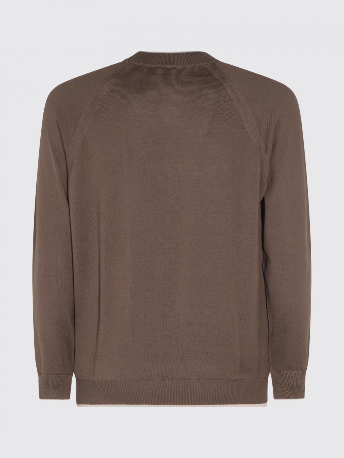 ELEVENTY PULLOVER: Langärmeliger Rundhalspullover Eleventy aus reiner Wolle mit Rippbündchen, Dark - Img 3
