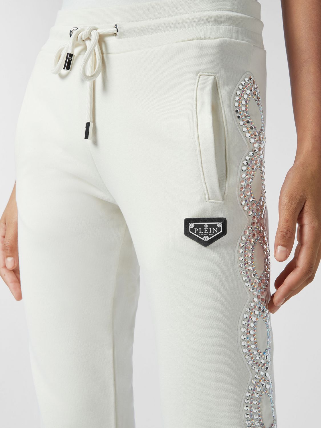 PHILIPP PLEIN PANTALONI: Pantaloni donna Philipp Plein, Avorio - Img 3