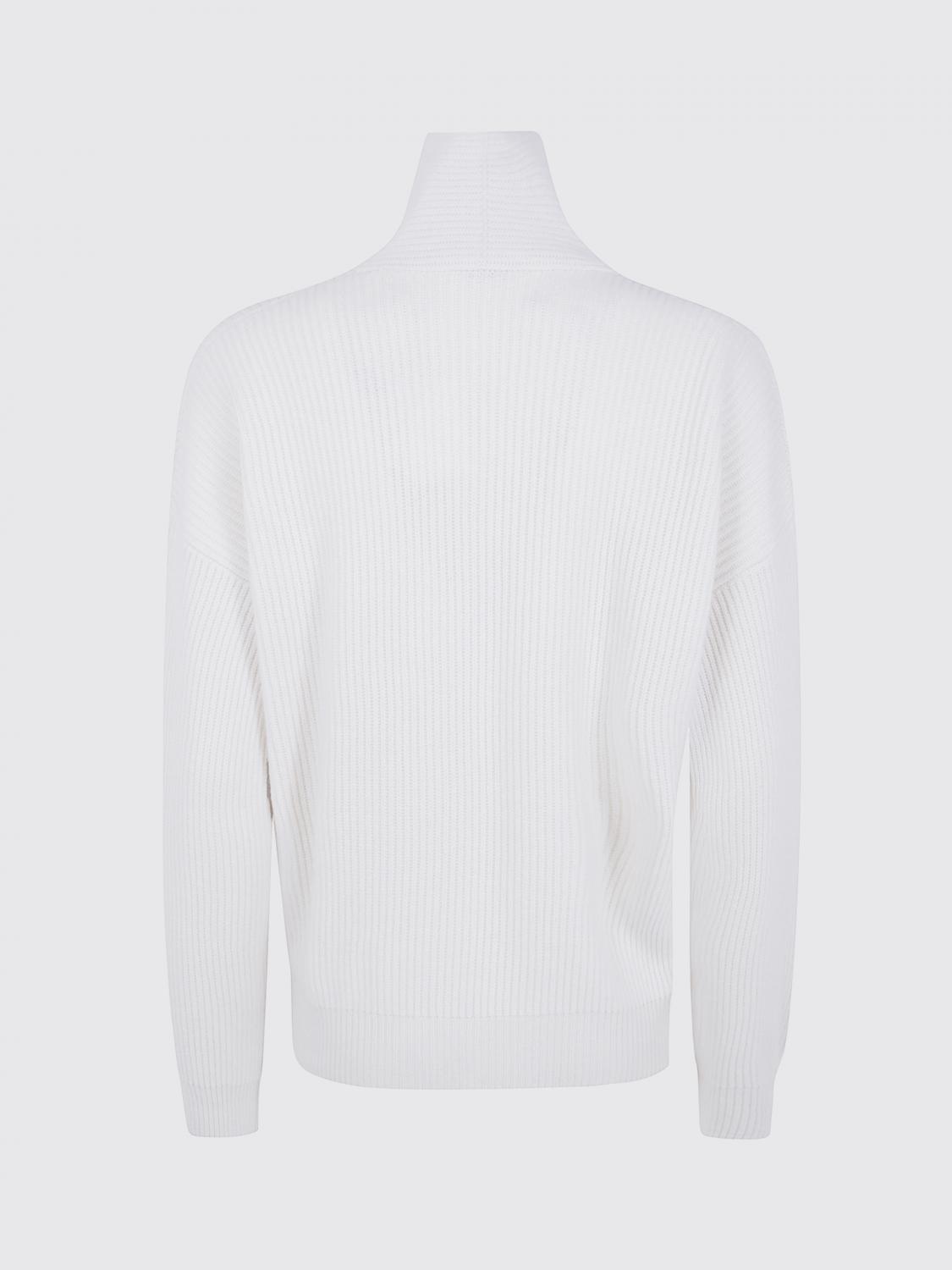 BRUNELLO CUCINELLI SWEATER: Brunello Cucinelli Wrap Cardigan in 100% Cashmere with a Shawl Collar, White - Img 3