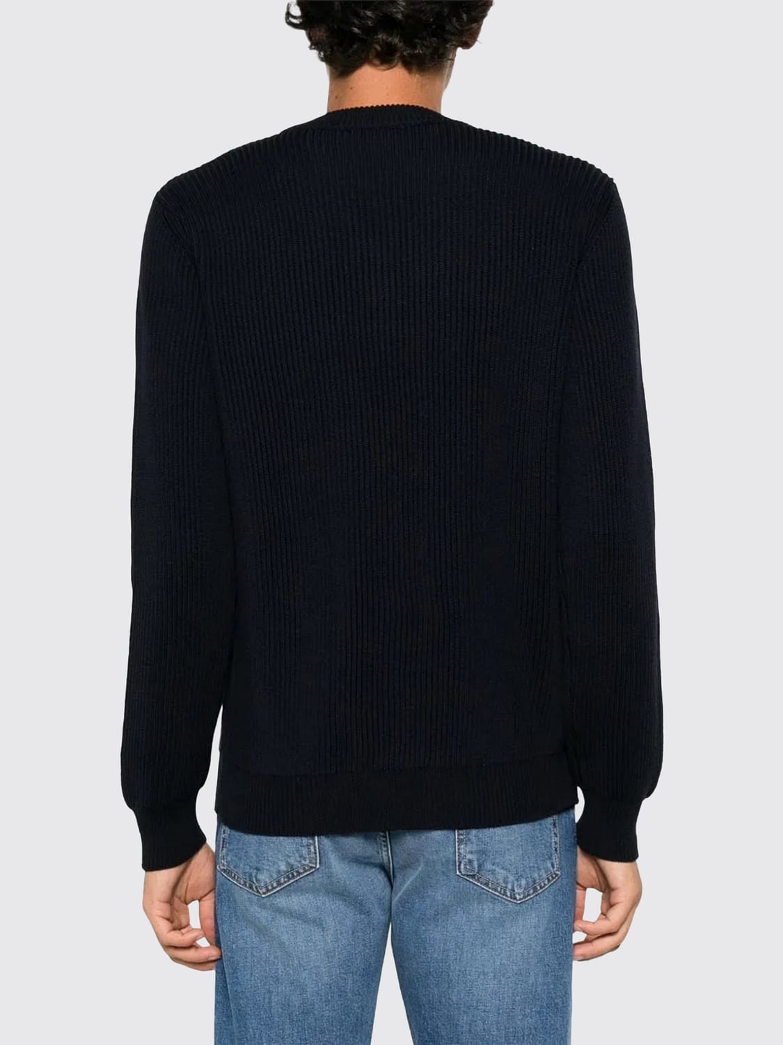ROBERTO COLLINA SWEATER: Roberto Collina Merino Wool Crewneck Jumper with Ribbed Trims, Yellow - Img 2