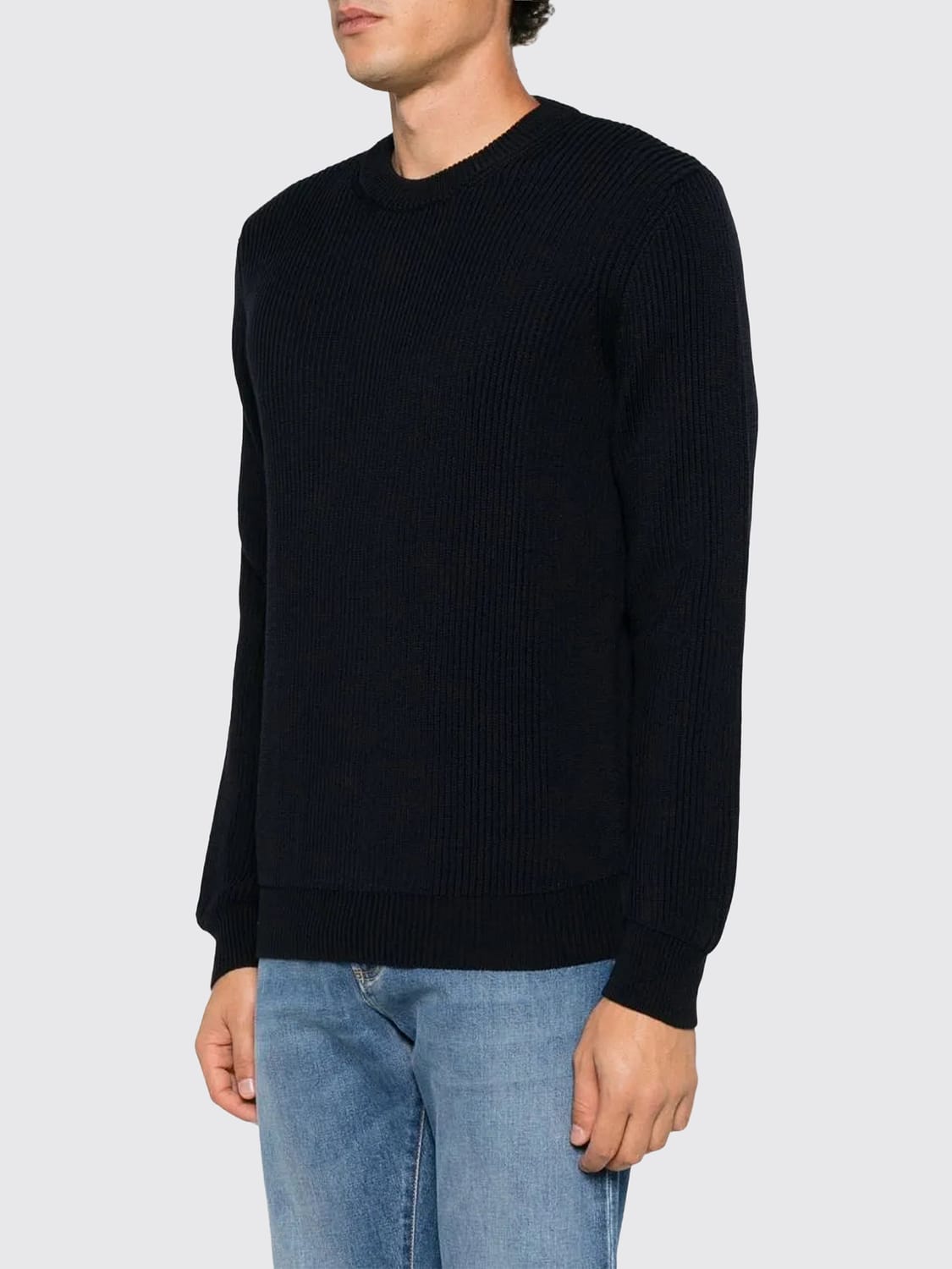 ROBERTO COLLINA SWEATER: Roberto Collina Merino Wool Crewneck Jumper with Ribbed Trims, Pink - Img 1
