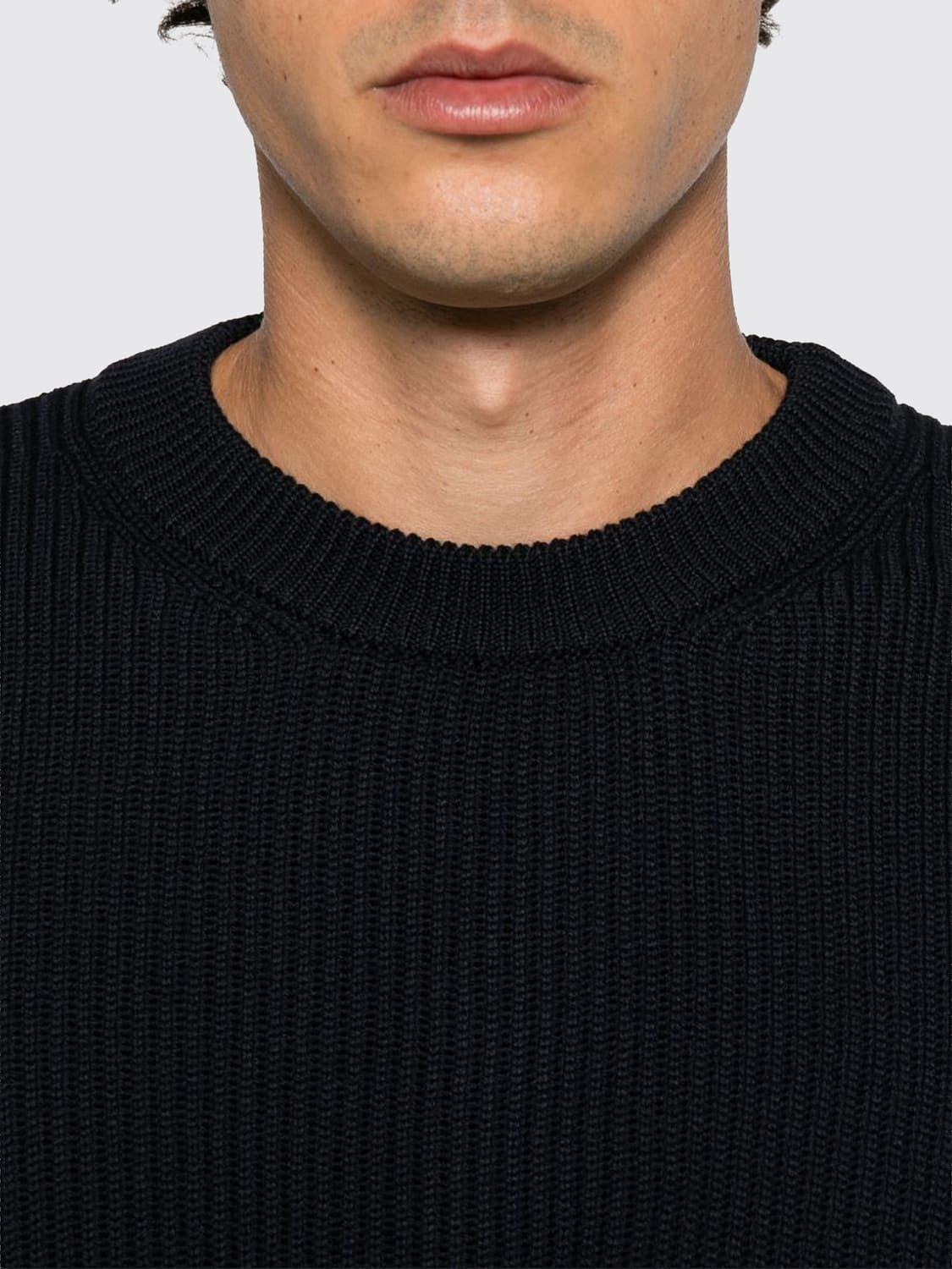 ROBERTO COLLINA SWEATER: Roberto Collina Merino Wool Crewneck Jumper with Ribbed Trims, Pink - Img 3