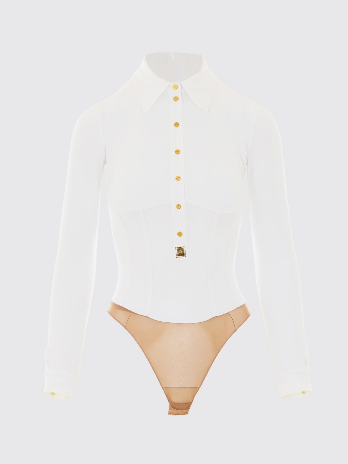 ELISABETTA FRANCHI TOP: Hemdbluse damen Elisabetta Franchi, Ivory - Img 2