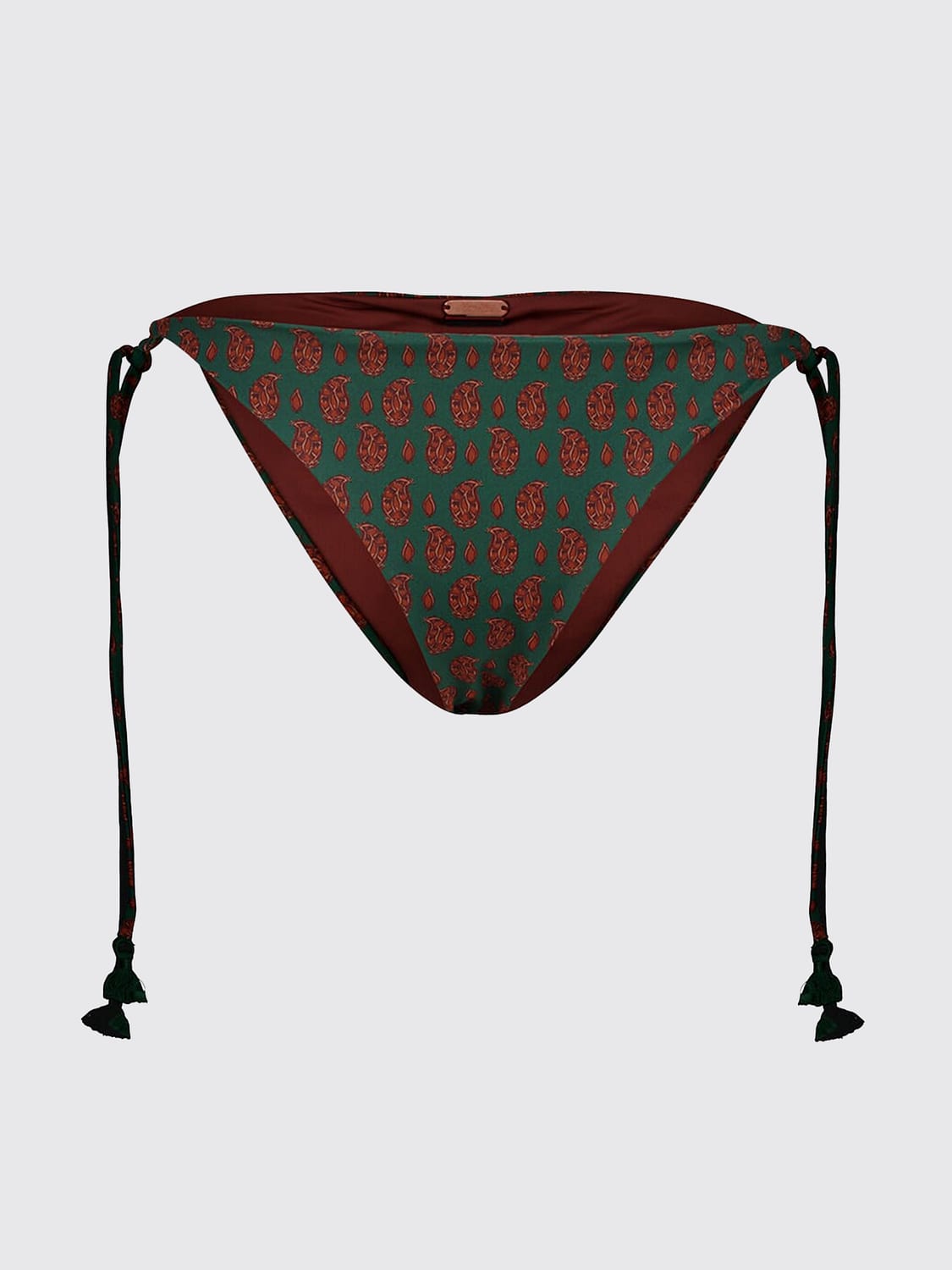 JOHANNA ORTIZ BADEMODE: Johanna Ortiz Bikini-Unterteil mit Paisley-Print und niedrigem Bund aus recyceltem Stoff, Nude - Img 2
