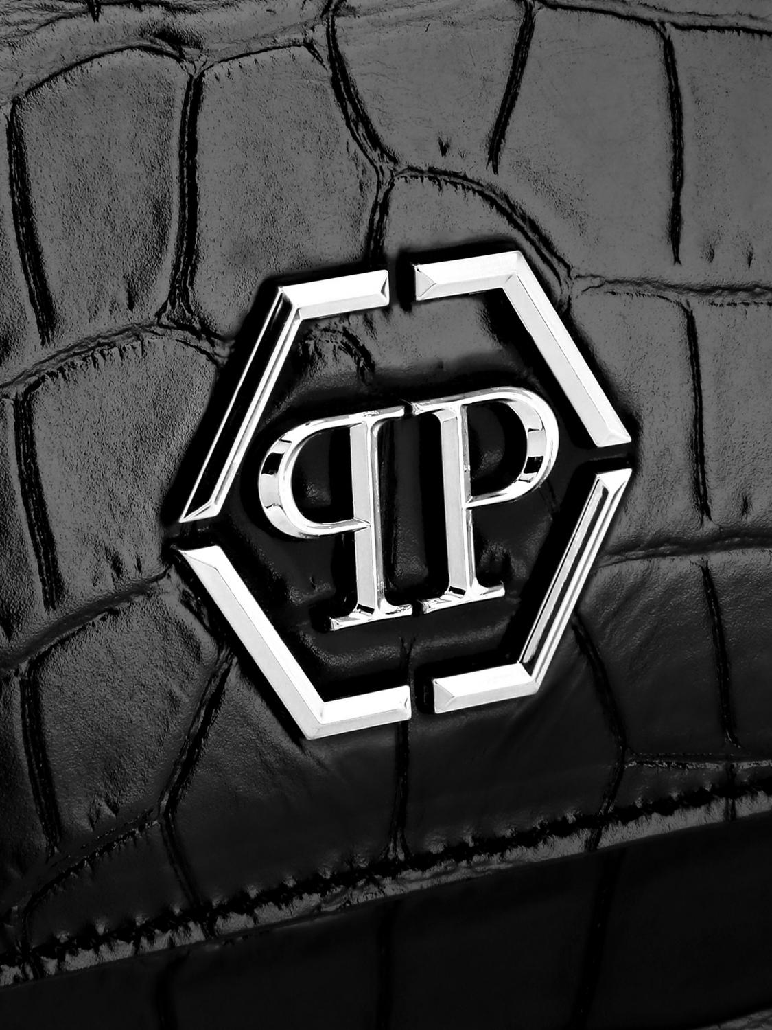 PHILIPP PLEIN BORSA A SPALLA: Borsa a spalla donna Philipp Plein, Nero - Img 3