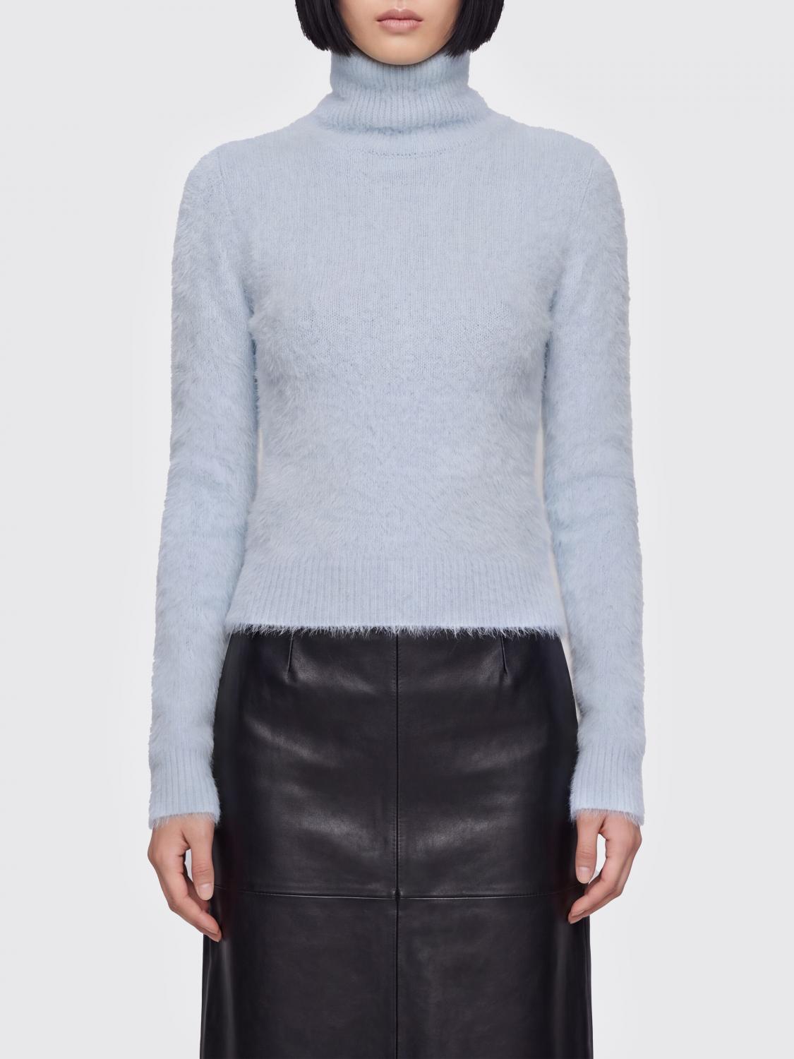 DONDUP PULL: Pull col roulé slim fit Dondup en mélange d'alpaga et de mohair à manches longues, Bleu - Img 1