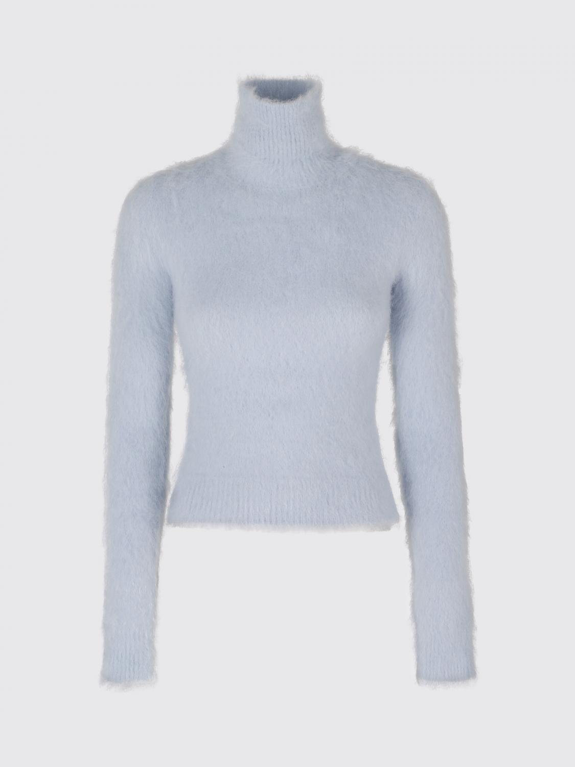 DONDUP PULL: Pull col roulé slim fit Dondup en mélange d'alpaga et de mohair à manches longues, Bleu - Img 2