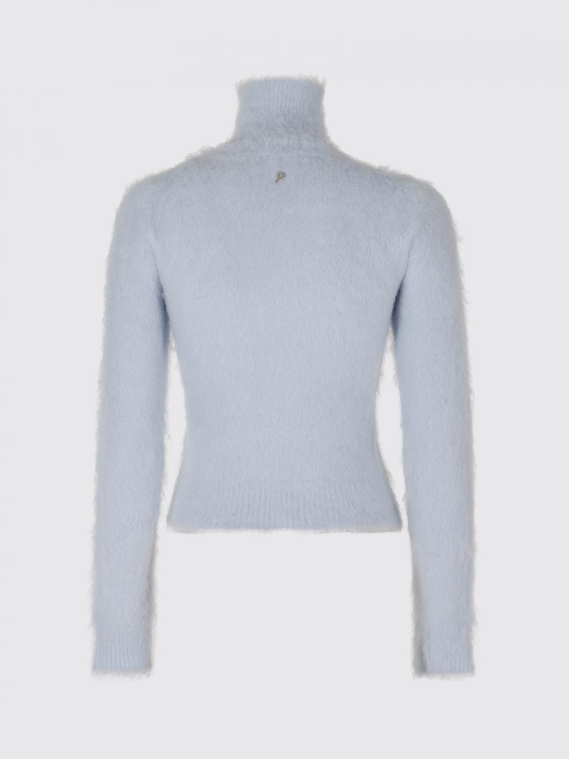 DONDUP PULL: Pull col roulé slim fit Dondup en mélange d'alpaga et de mohair à manches longues, Bleu - Img 3