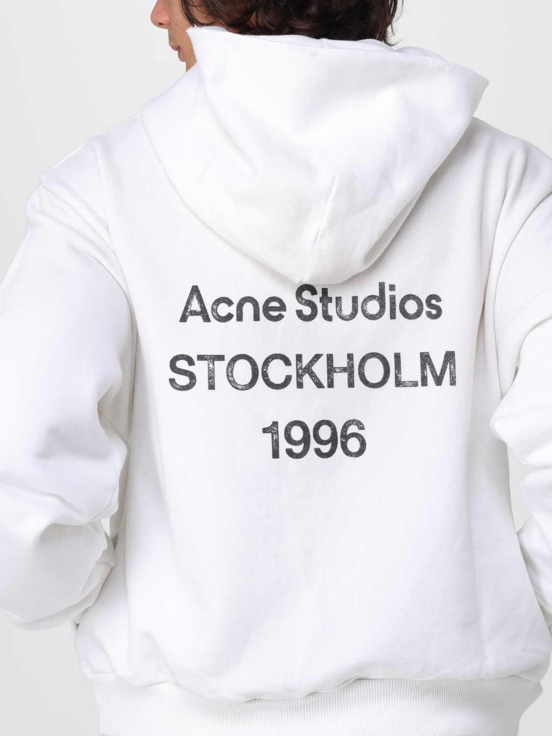 ACNE STUDIOS SUDADERA: Sudadera hombre Acne Studios, Blanco - Img 4