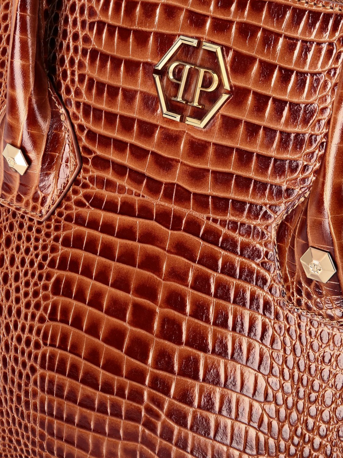 PHILIPP PLEIN BORSA A SPALLA: Borsa a spalla donna Philipp Plein, Marrone - Img 4