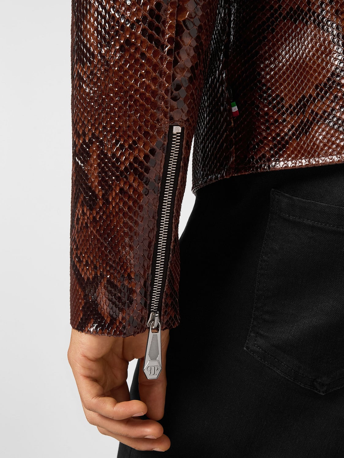 PHILIPP PLEIN 재킷: 재킷 남성 Philipp Plein, 브라운 - Img 4