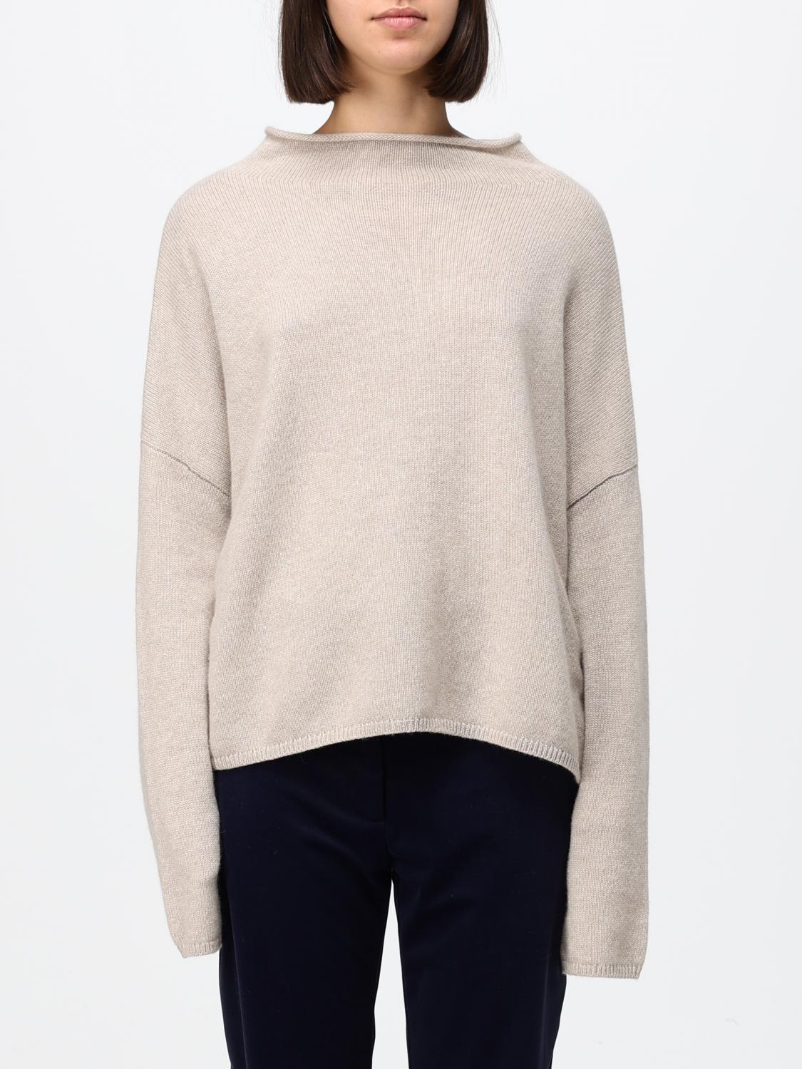 LISA YANG MAGLIA: Maglia Lisa Yang in puro cashmere con collo a imbuto e spalle cadute, Bianco - Img 1