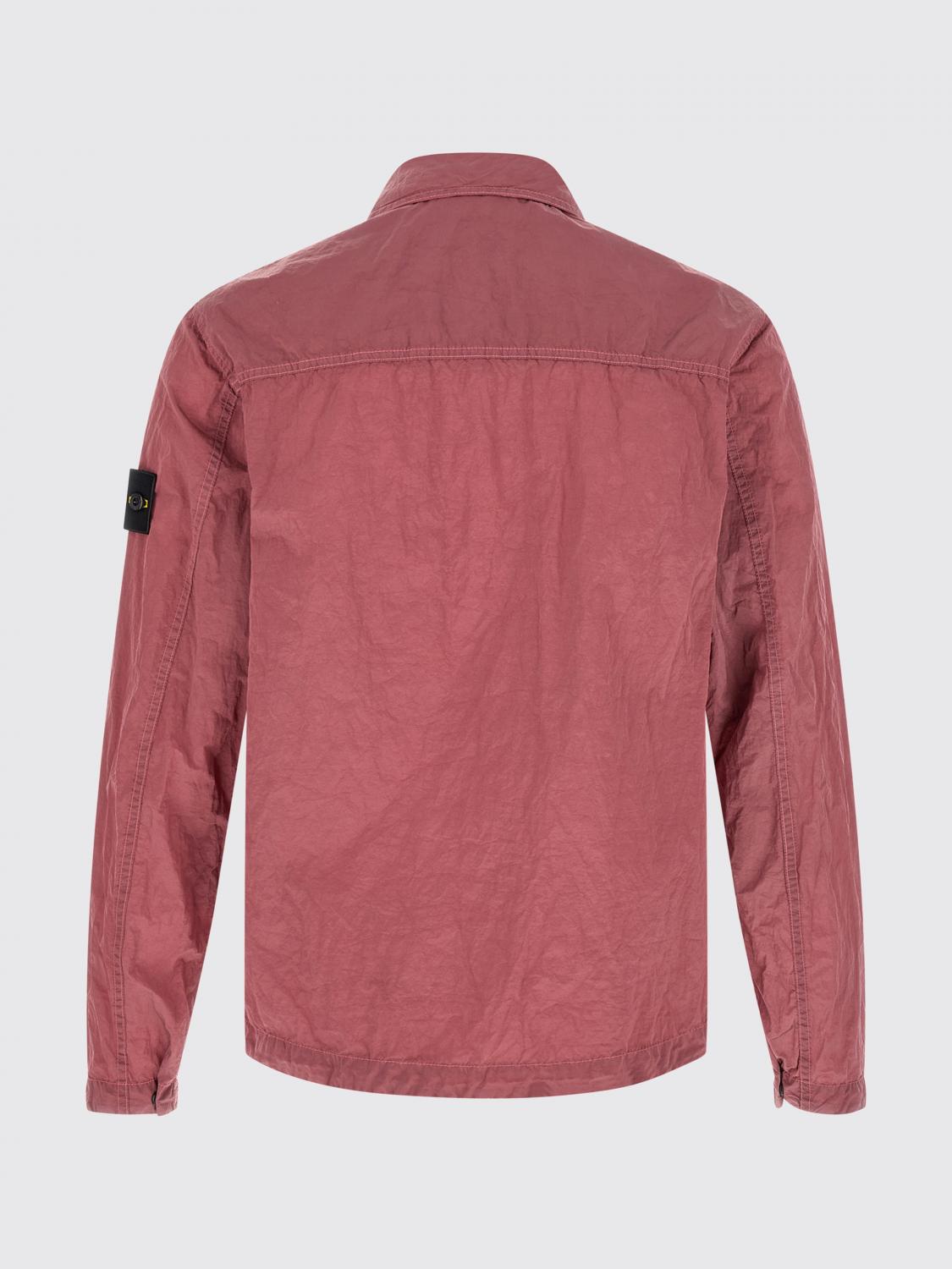 STONE ISLAND GIACCA: Giacca camicia Stone Island in nylon riciclato Econyl® con zip e logo, Rosa - Img 3