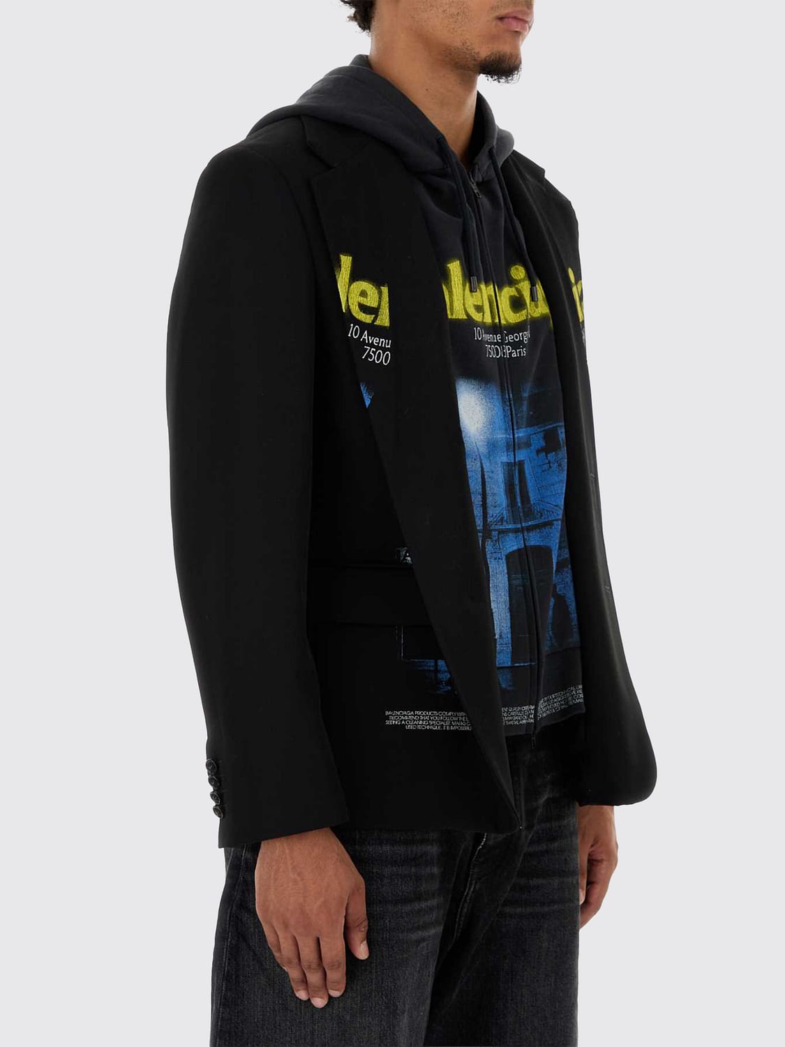 BALENCIAGA JACKET: Jacket men Balenciaga, Black - Img 1