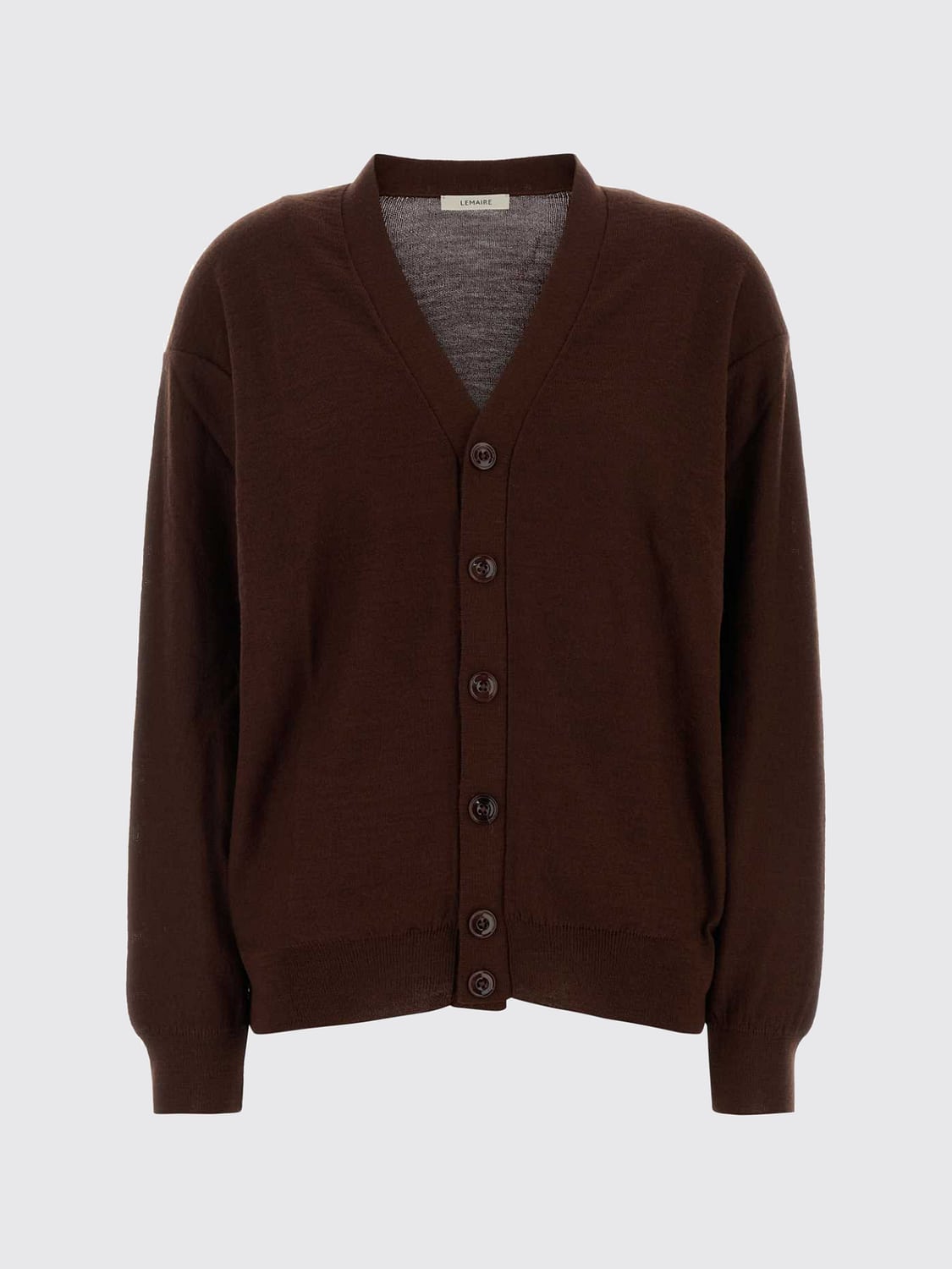 LEMAIRE PULLOVER: Locker geschnittener Cardigan von Lemaire aus Wollmischung mit V-Ausschnitt und Knöpfen, Beige - Img 2