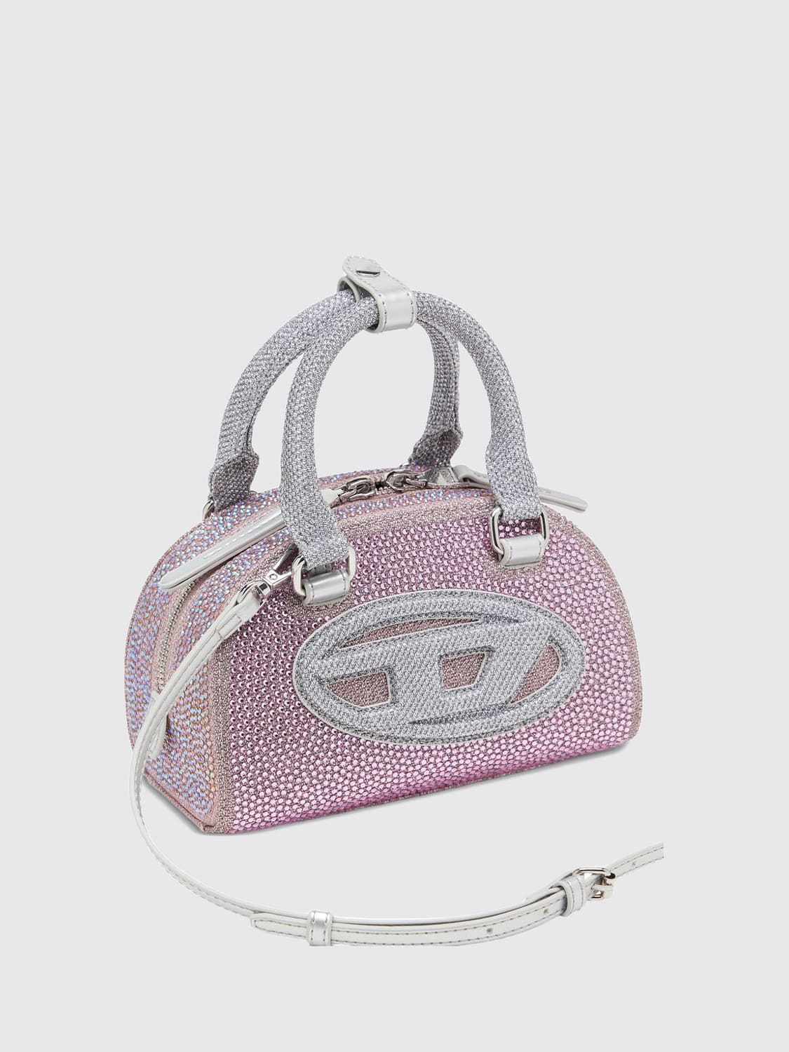 DIESEL BORSA A SPALLA: Borsa a spalla donna Diesel, Rosa - Img 3