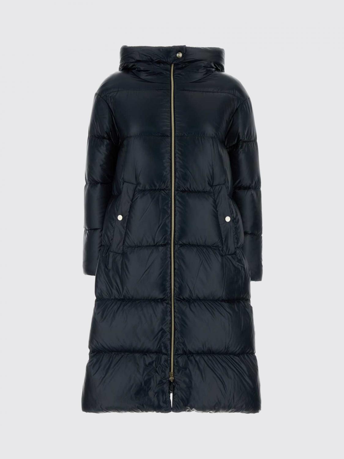 HERNO JACKE: Herno Langer wasserdichter Stepp-Daunenmantel aus Nylon mit Kapuze, Blau - Img 2