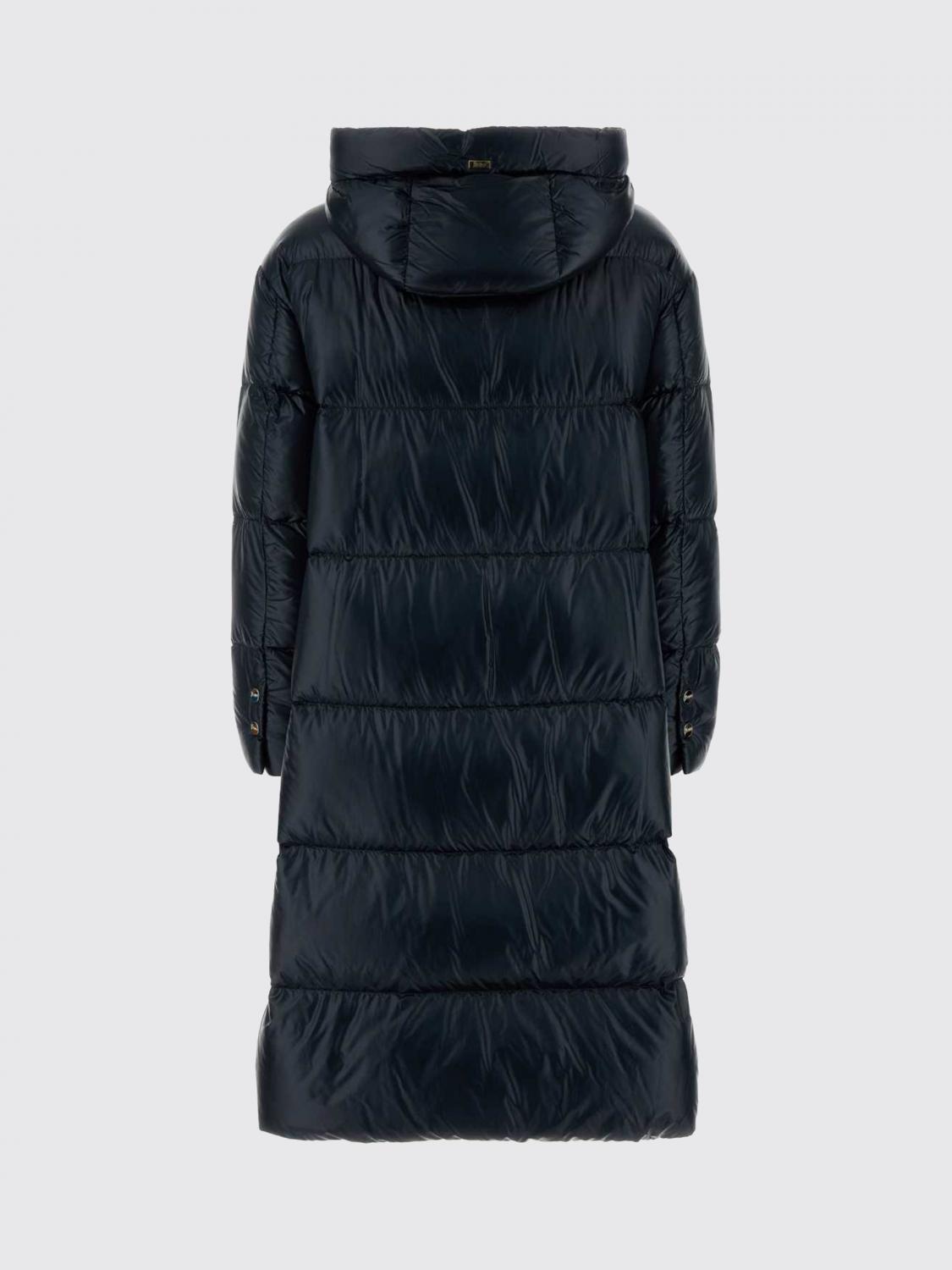 HERNO JACKE: Herno Langer wasserdichter Stepp-Daunenmantel aus Nylon mit Kapuze, Blau - Img 3