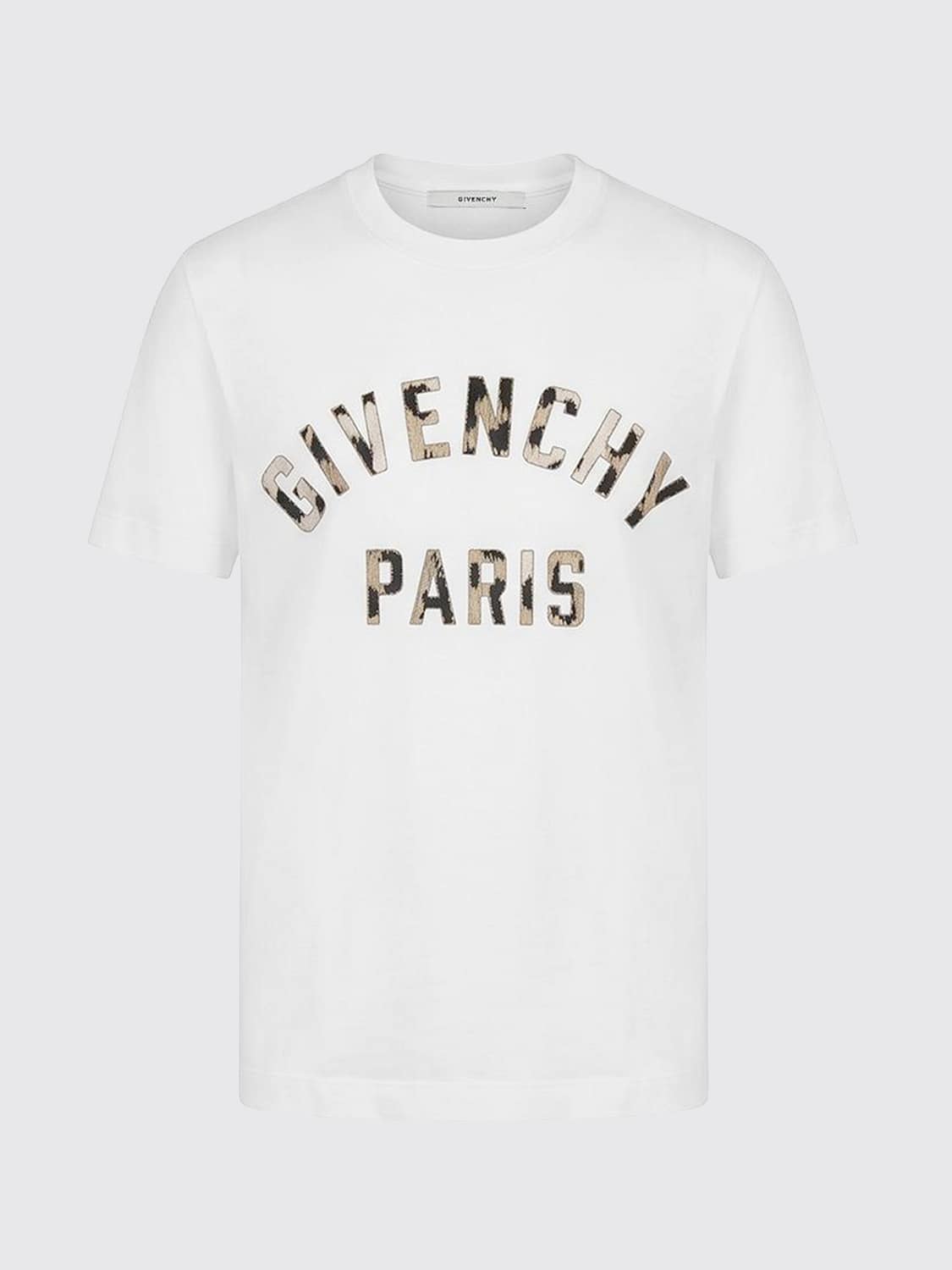 GIVENCHY T-SHIRT: Baumwoll-T-Shirt von Givenchy mit kontrastierendem Logo-Print, Weiß - Img 2