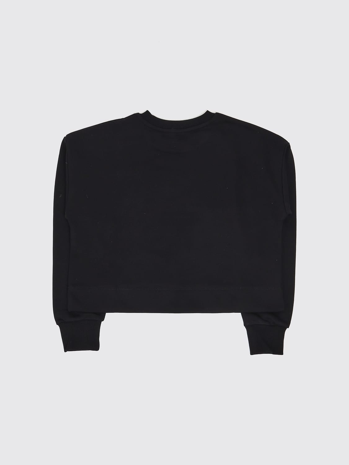 DIESEL PULL: Sweatshirt Diesel pour garçon en coton avec logo imprimé contrastant, Noir - Img 2