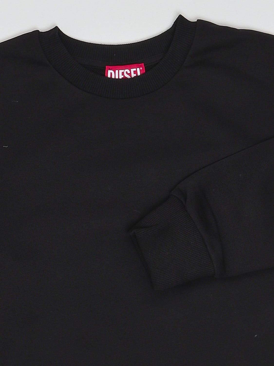 DIESEL PULL: Sweatshirt Diesel pour garçon en coton avec logo imprimé contrastant, Noir - Img 3