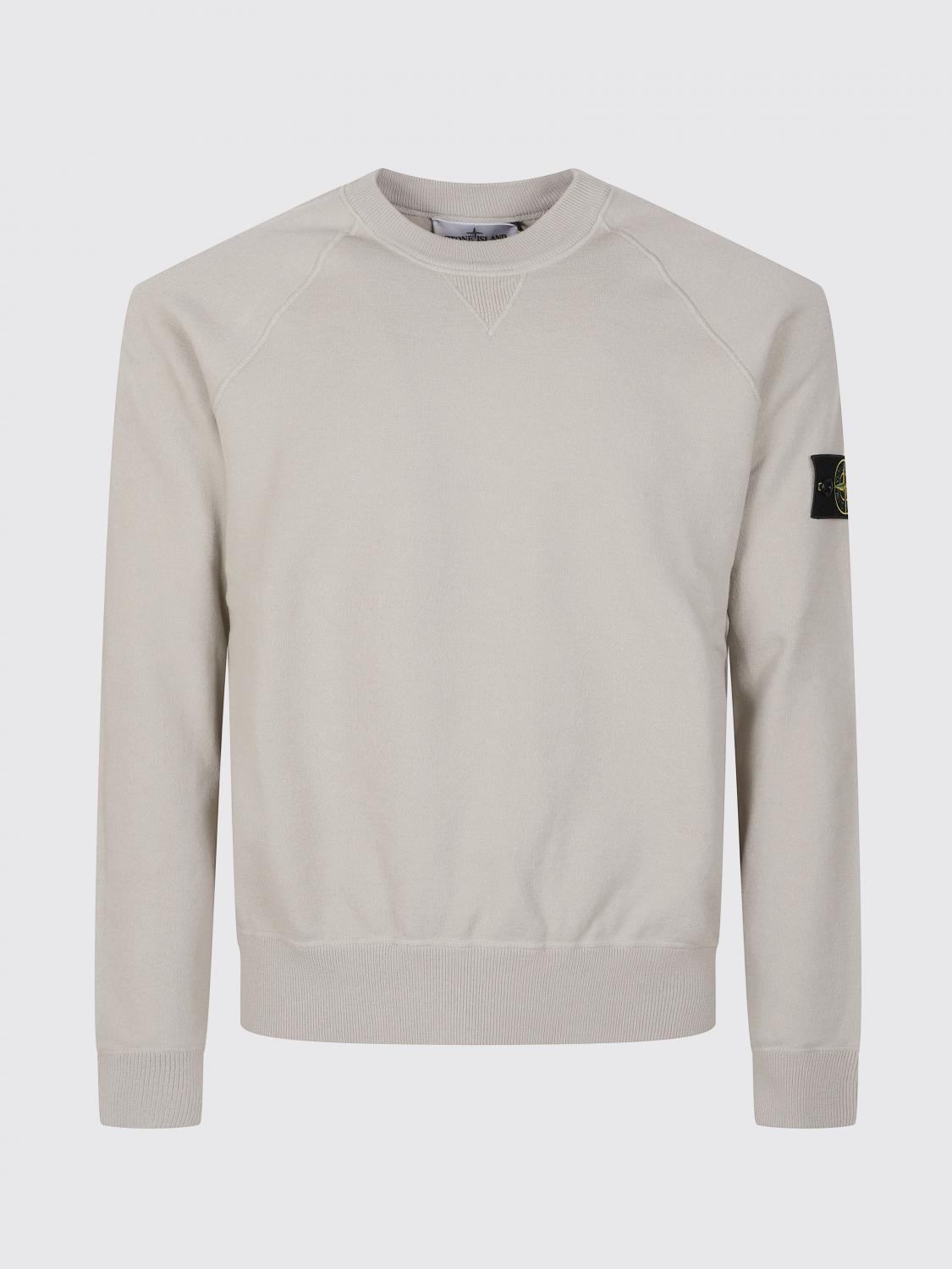 STONE ISLAND SWEATER: Stone Island Compass Logo Wool Blend Crewneck Jumper, Sand - Img 2