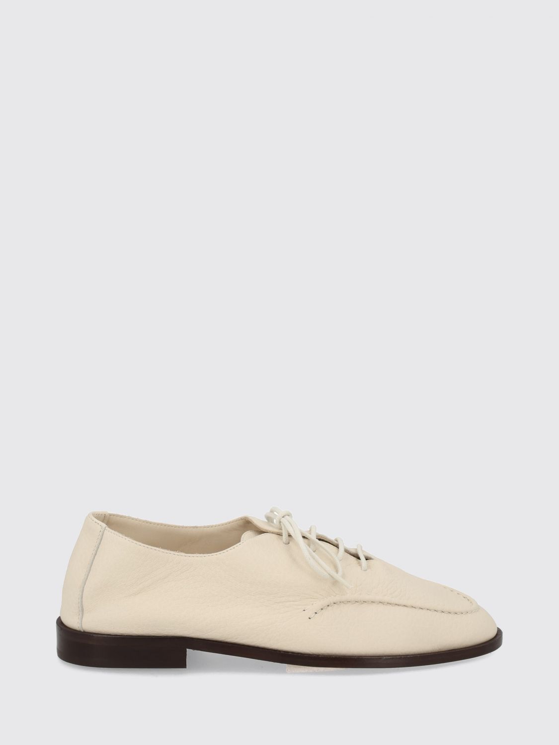 HEREU STRINGATE: Scarpe Derby Juliol Hereu in pelle martellata con punta moc-toe, Avorio - Img 1