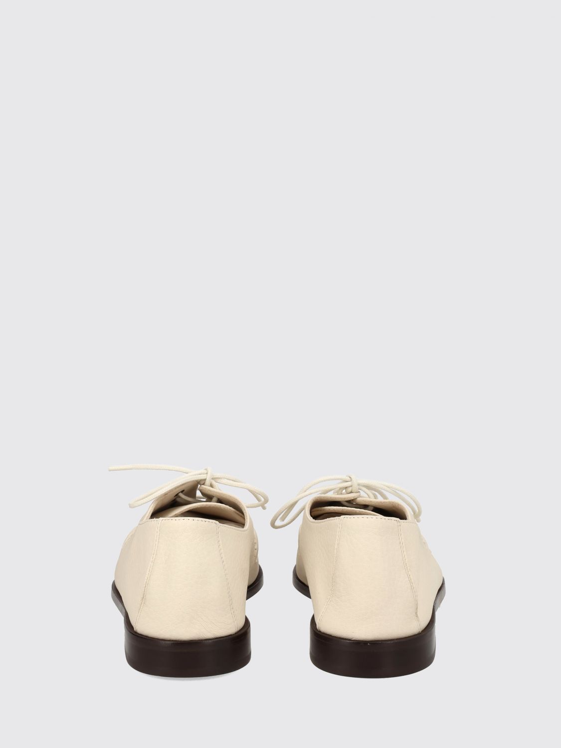 HEREU STRINGATE: Scarpe Derby Juliol Hereu in pelle martellata con punta moc-toe, Avorio - Img 3