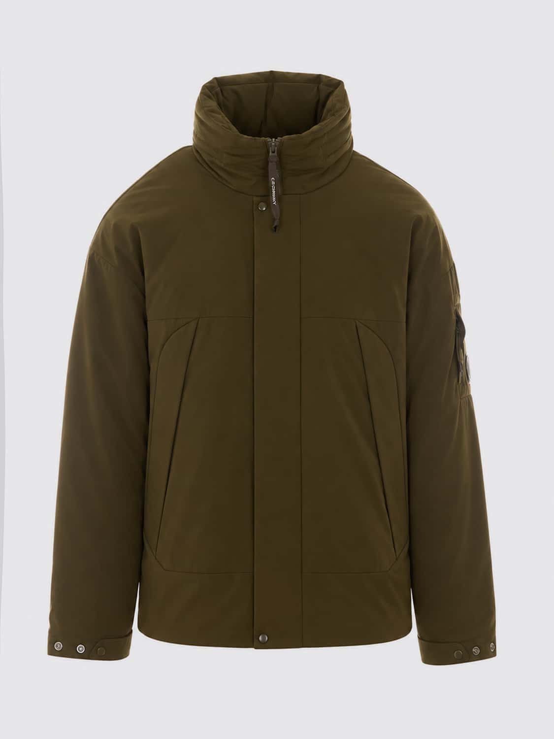 C.P. COMPANY 재킷: C.P. COMPANY 재활용 폴리에스터 퍼넬넥 패딩 재킷, 그린 - Img 2