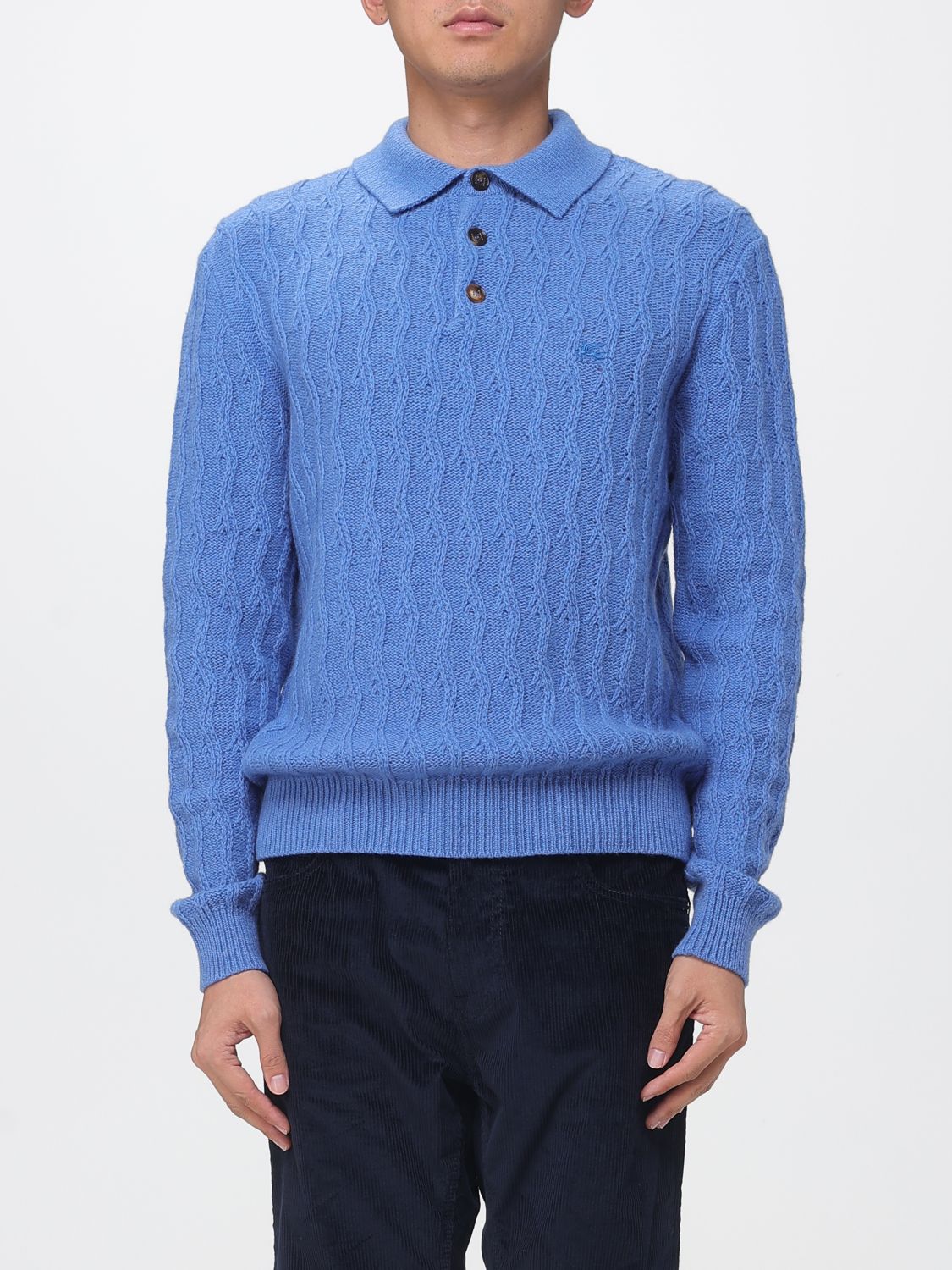ETRO POLO: Polo herren Etro, Blau - Img 1