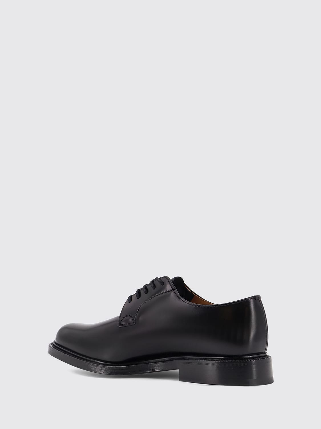CHURCH'S SCHNÜRSCHUHE: Shannon Derby-Schuhe von Church's aus glattem Kalbsleder mit runder Kappe, Schwarz - Img 3