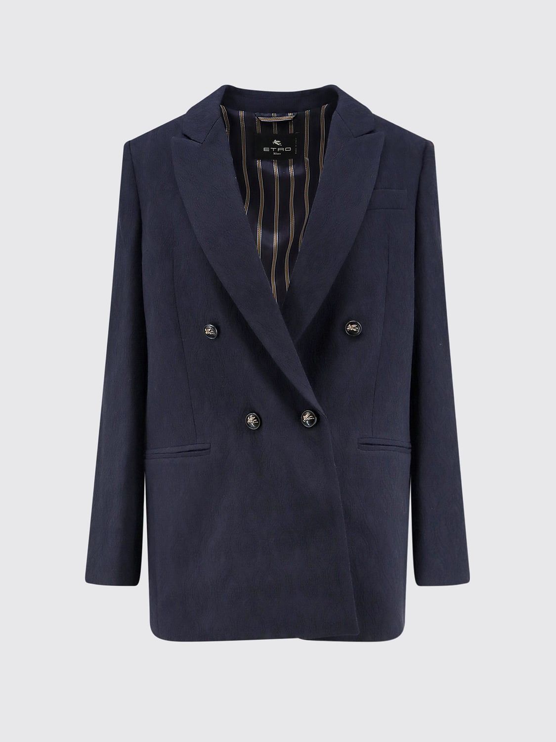 ETRO CHAQUETA: Chaqueta mujer Etro, Azul Oscuro - Img 1