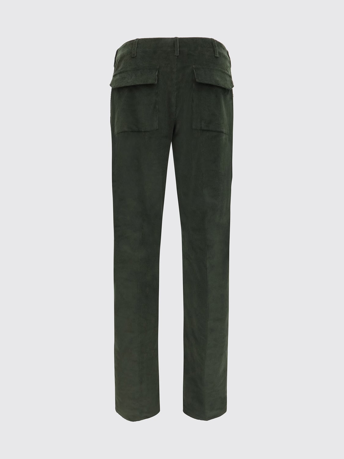 ETRO PANTS: Straight-Fit Corduroy Trousers Etro with Slash Pockets, Moss Green - Img 2