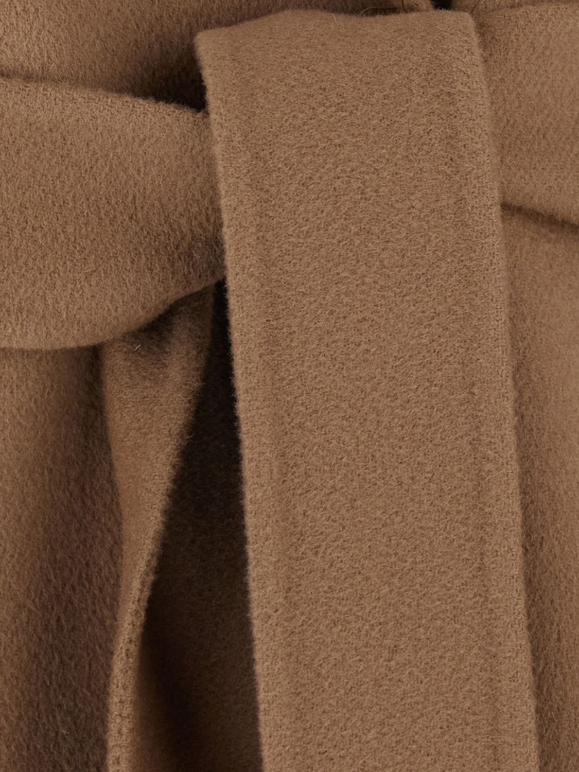 'S MAX MARA ABRIGO: Abrigo largo tipo bata 'S Max Mara de lana con cinturón y solapas, Camello - Img 4