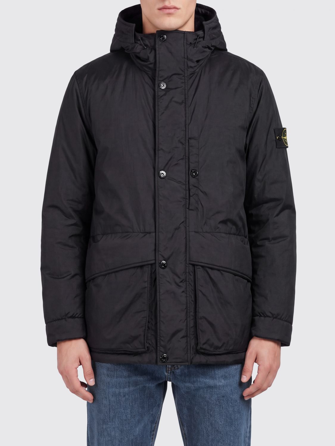 STONE ISLAND ПАЛЬТО: Куртка Мужское Stone Island, Черный - Img 1