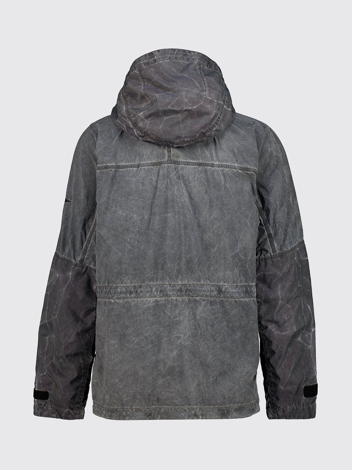 STONE ISLAND MANTEL: Kurzer Anorak-Parka Stone Island mit Kapuze und Compass-Logo, Schwarz - Img 3