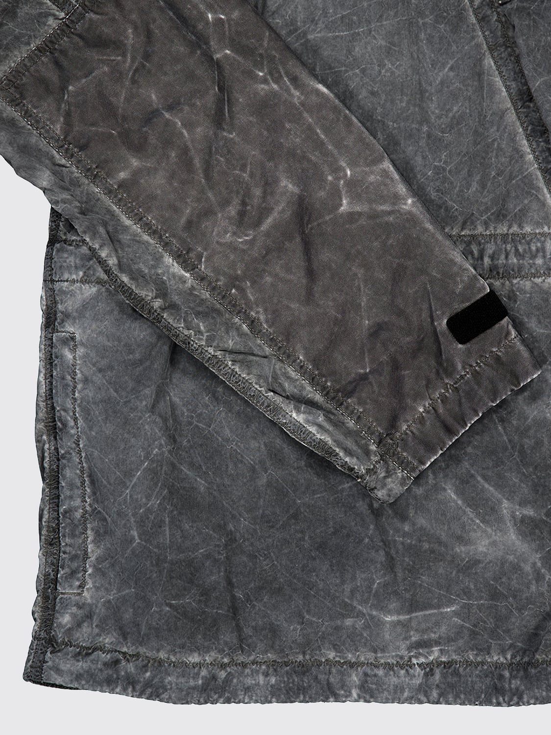 STONE ISLAND MANTEL: Kurzer Anorak-Parka Stone Island mit Kapuze und Compass-Logo, Schwarz - Img 4