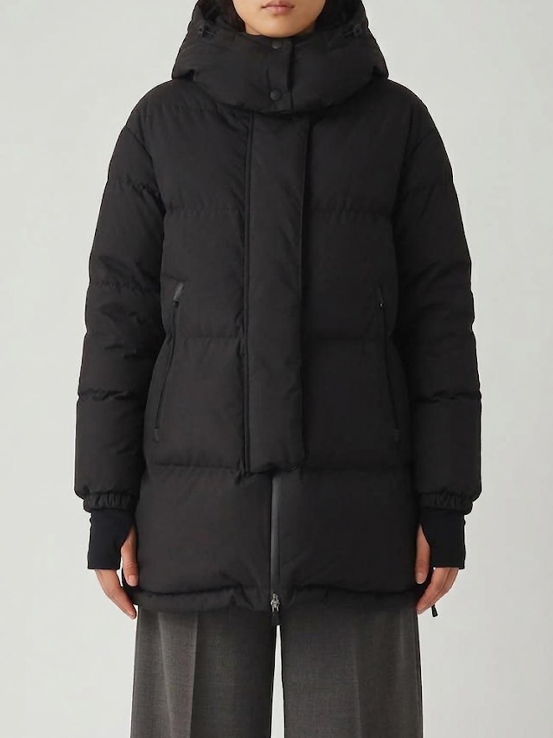 HERNO JACKET: Short Hooded Quilted Nylon Down Jacket Herno with Water-Repellent Finish, Black - Img 1
