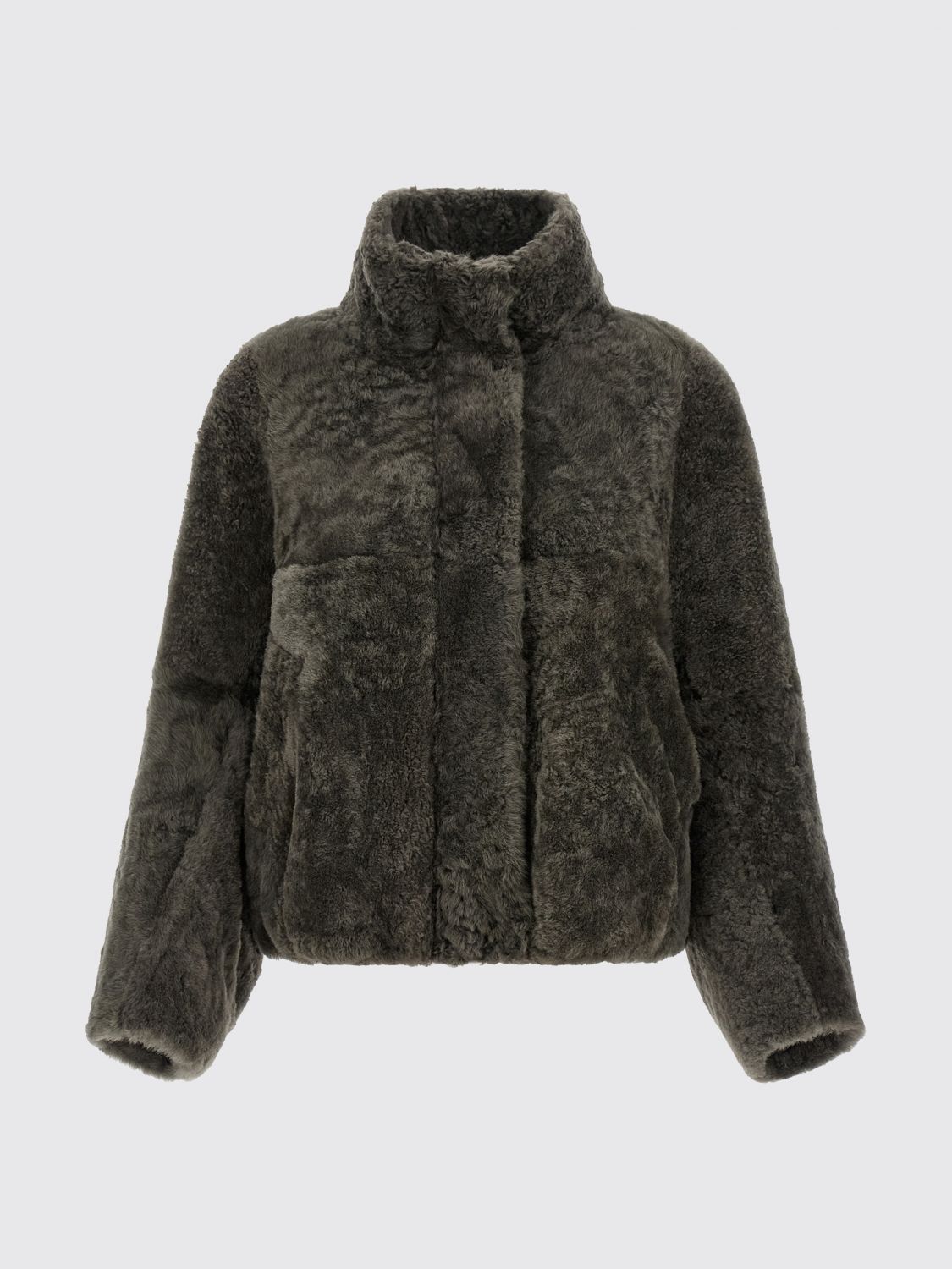 BRUNELLO CUCINELLI ABRIGO DE PIEL: Abrigo de piel mujer Brunello Cucinelli, Gris - Img 2