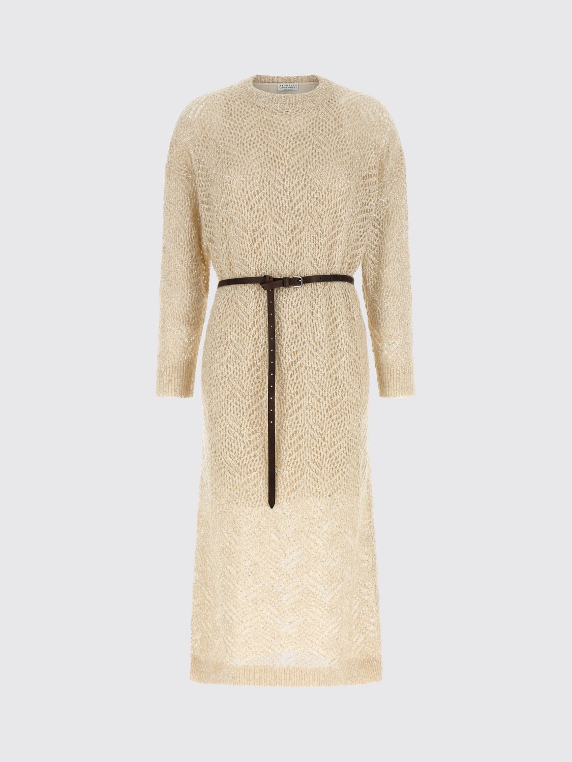 BRUNELLO CUCINELLI ABITO: Abito donna Brunello Cucinelli, Beige - Img 2