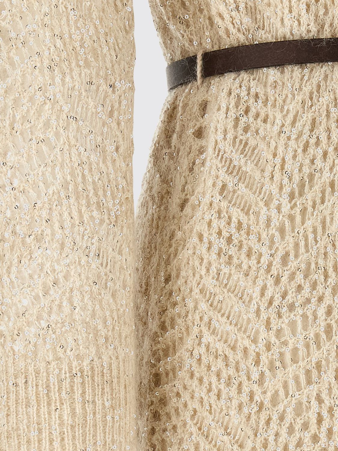 BRUNELLO CUCINELLI ABITO: Abito donna Brunello Cucinelli, Beige - Img 4