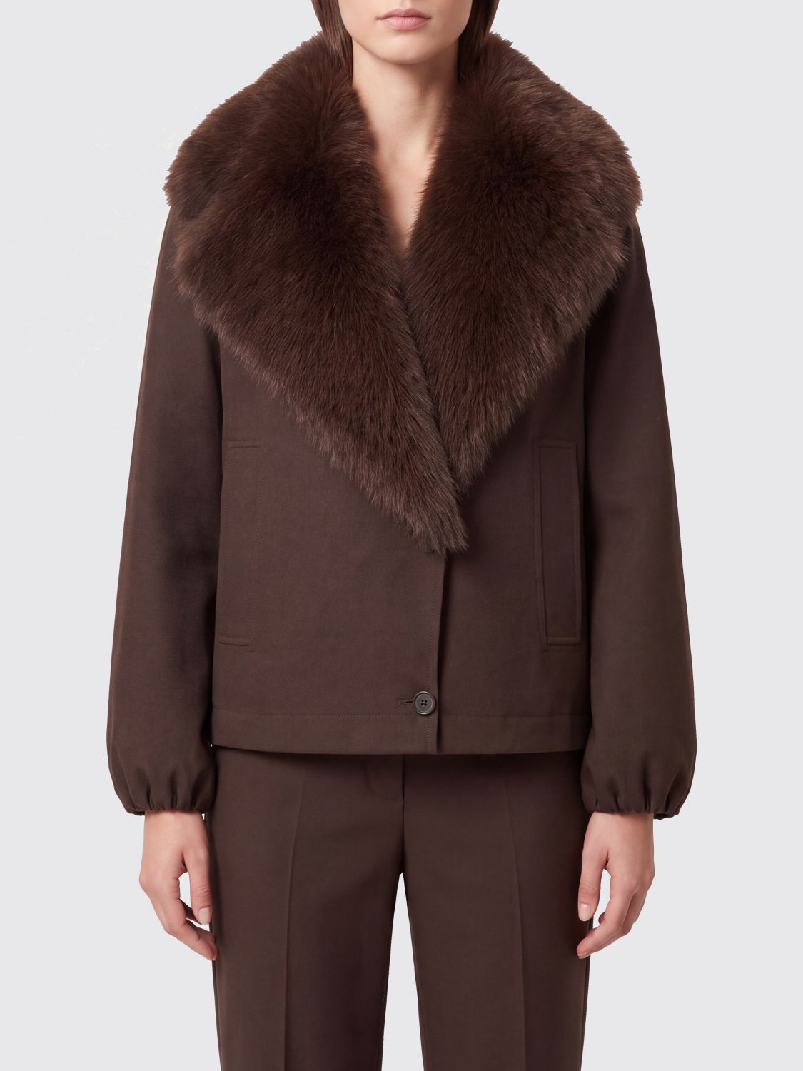 TWINSET JACKET: Jacket woman Twinset, Brown - Img 1