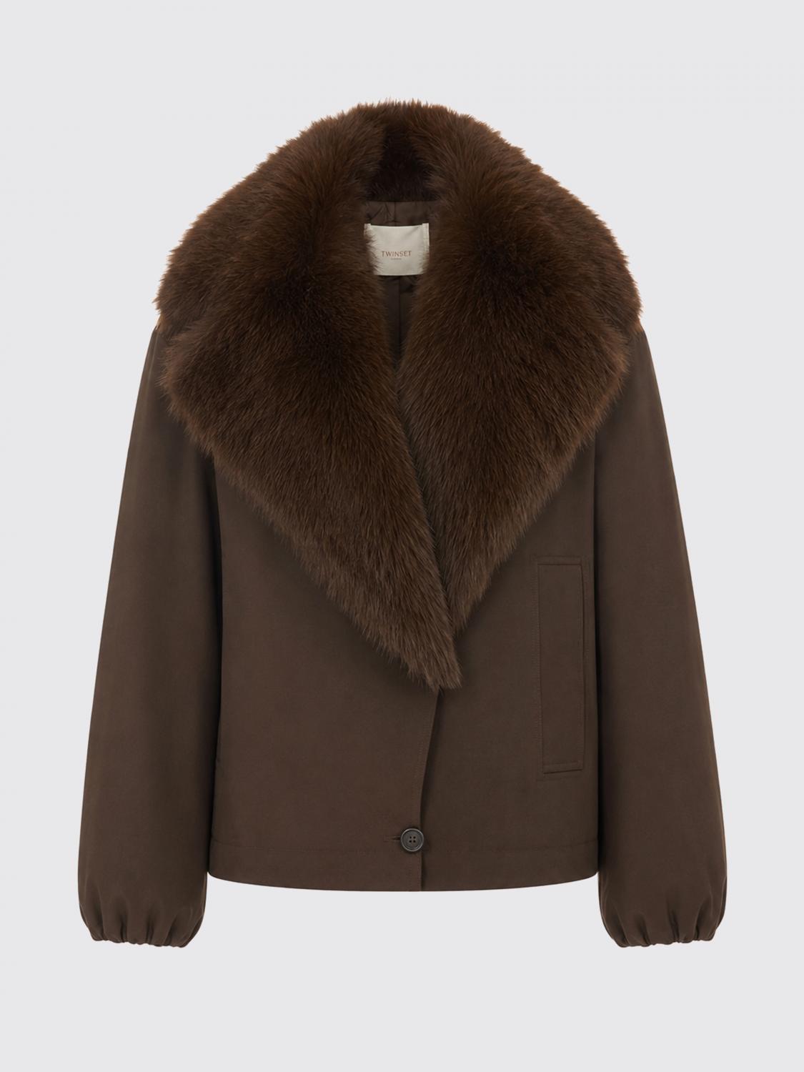 TWINSET JACKET: Jacket woman Twinset, Brown - Img 2