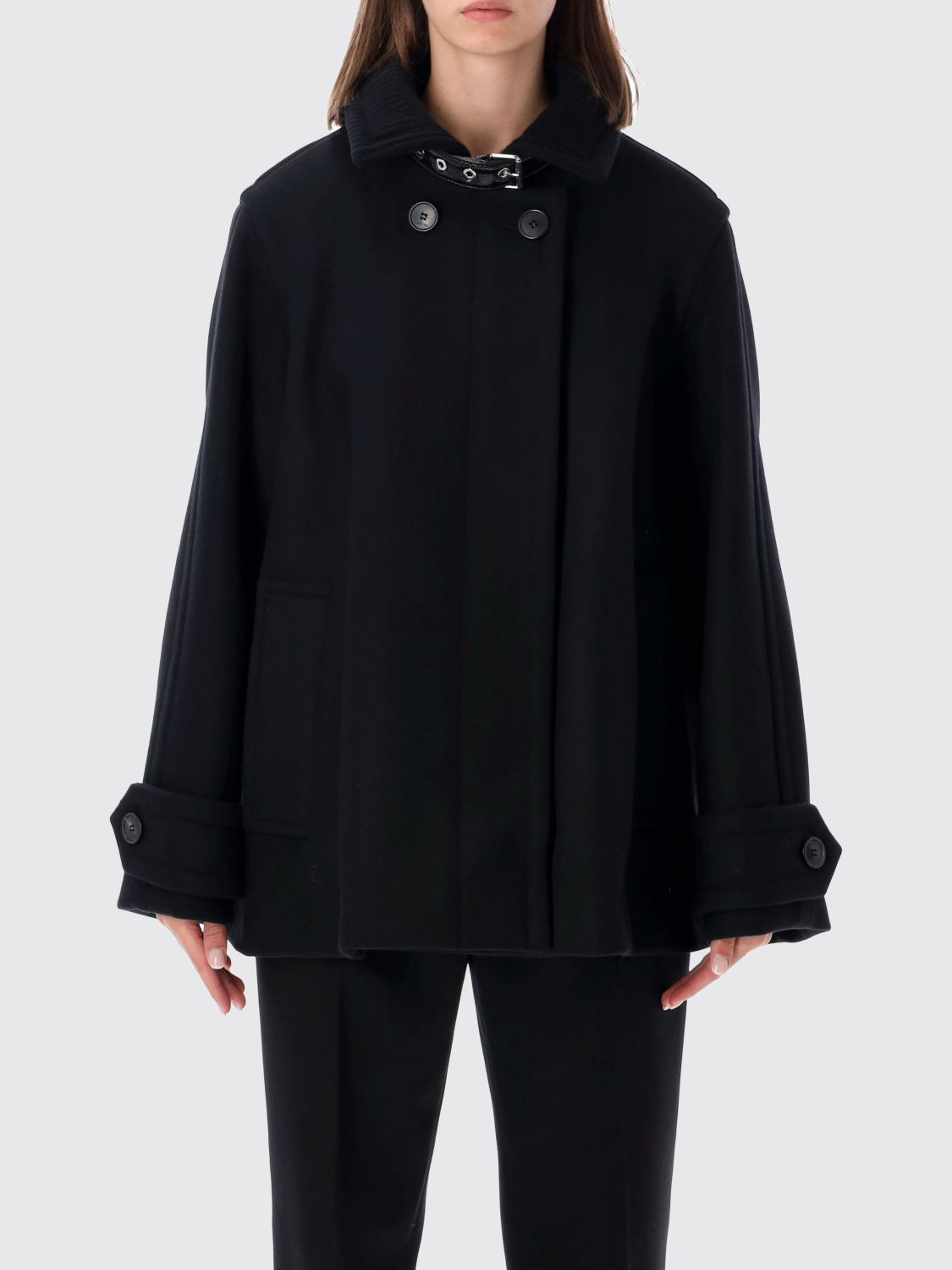 LANVIN ABRIGO: Abrigo mujer Lanvin, Negro - Img 1