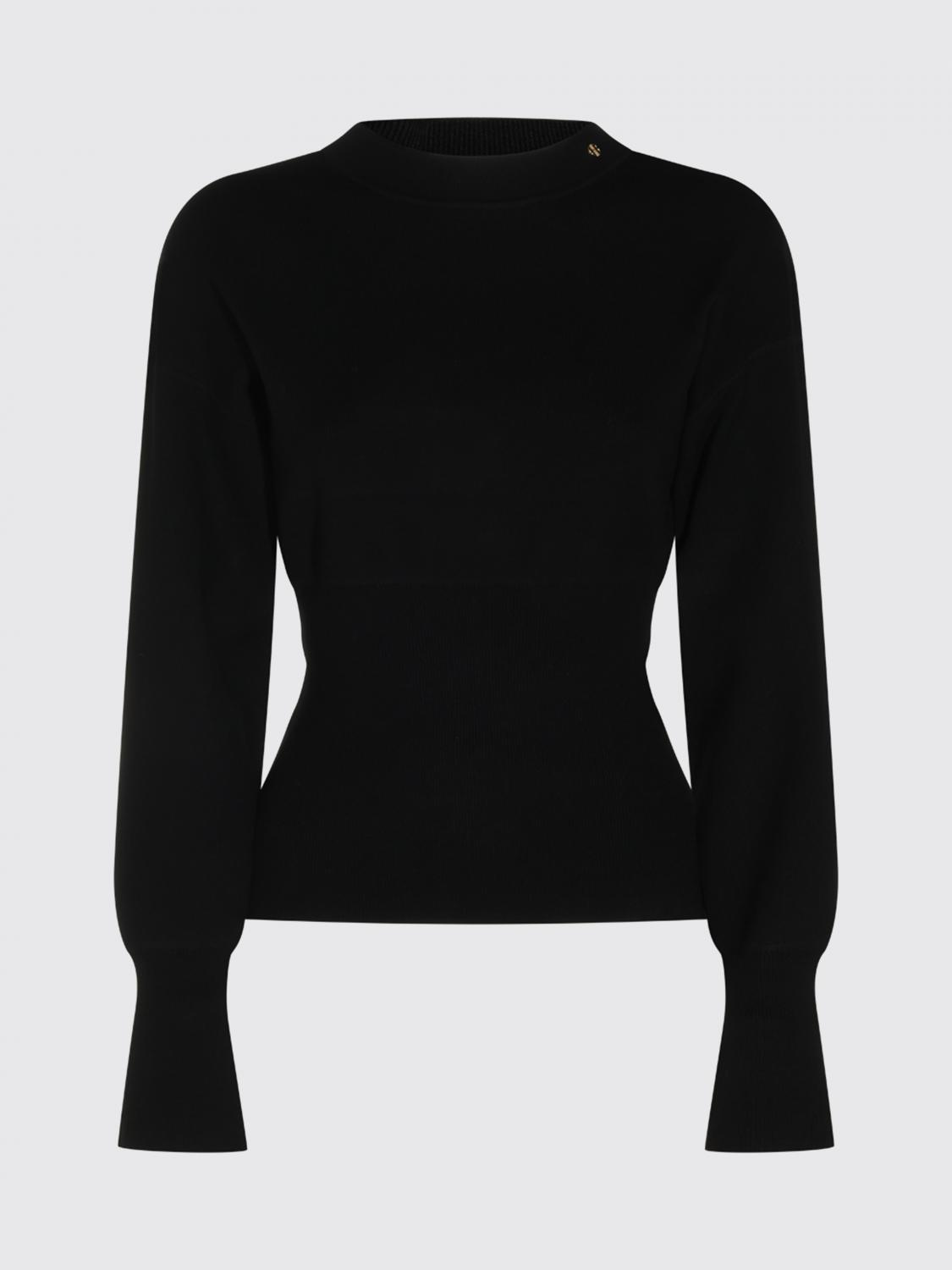 ANINE BING JERSEY: Suéter de cuello redondo Anine Bing en mezcla de viscosa con mangas largas y ribetes acanalados, Negro - Img 2