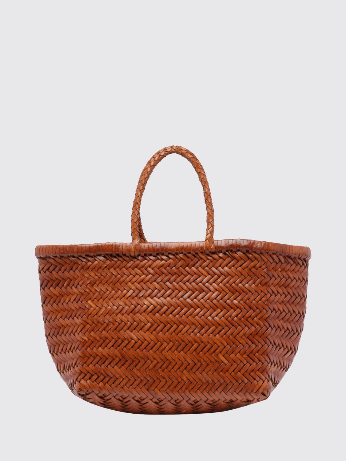 DRAGON DIFFUSION HANDTASCHE: Triplo Salto Handtasche aus geflochtenem Leder mit doppeltem Griff von Dragon Diffusion, Schwarz 1 - Img 2