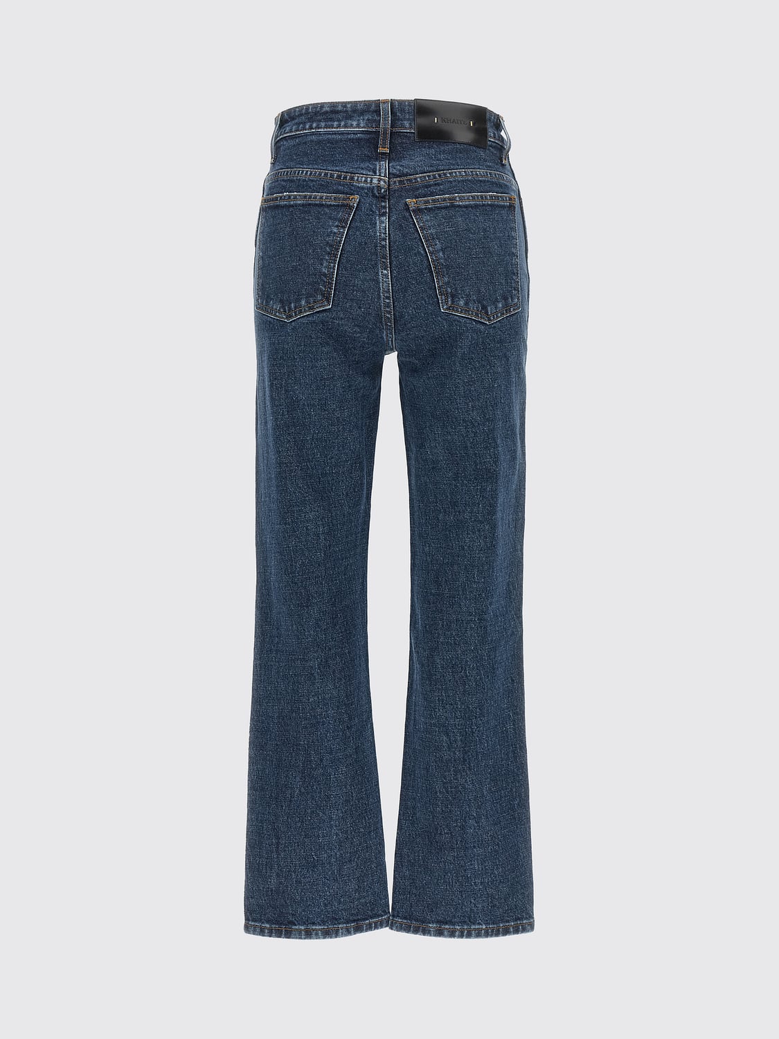 KHAITE VAQUEROS: Vaqueros skinny de talle alto Abigail de Khaite en denim de algodón azul, Azul Oscuro 1 - Img 3