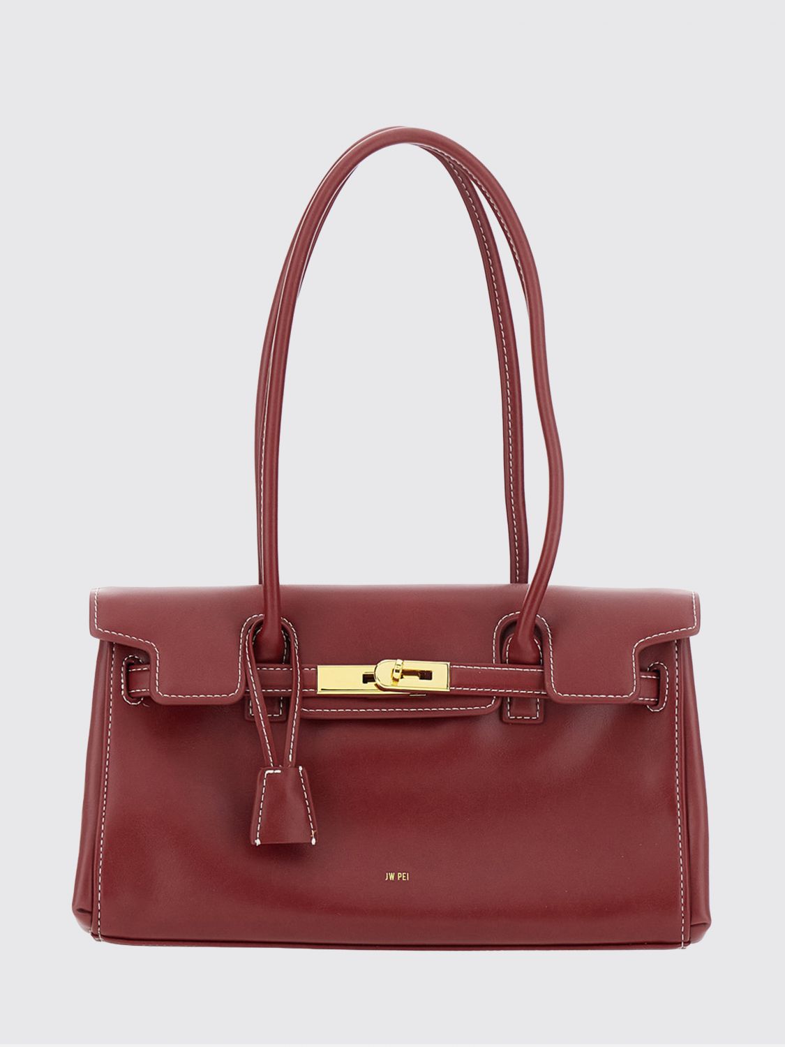 JW PEI BORSA A SPALLA: Borsa a spalla Yara JW PEI in pelle sintetica con chiusura a patta, Bordeaux - Img 1