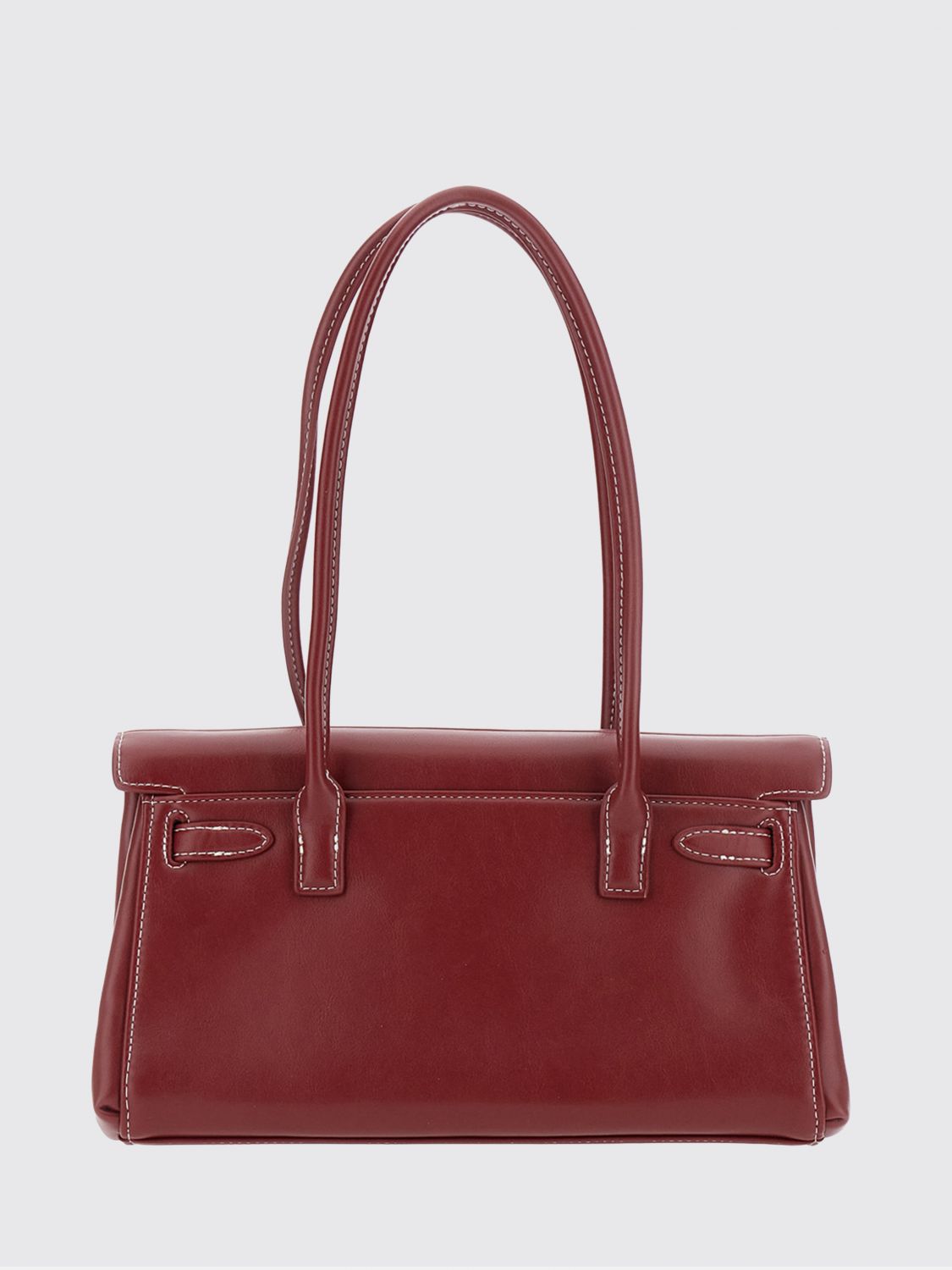 JW PEI BORSA A SPALLA: Borsa a spalla Yara JW PEI in pelle sintetica con chiusura a patta, Bordeaux - Img 2
