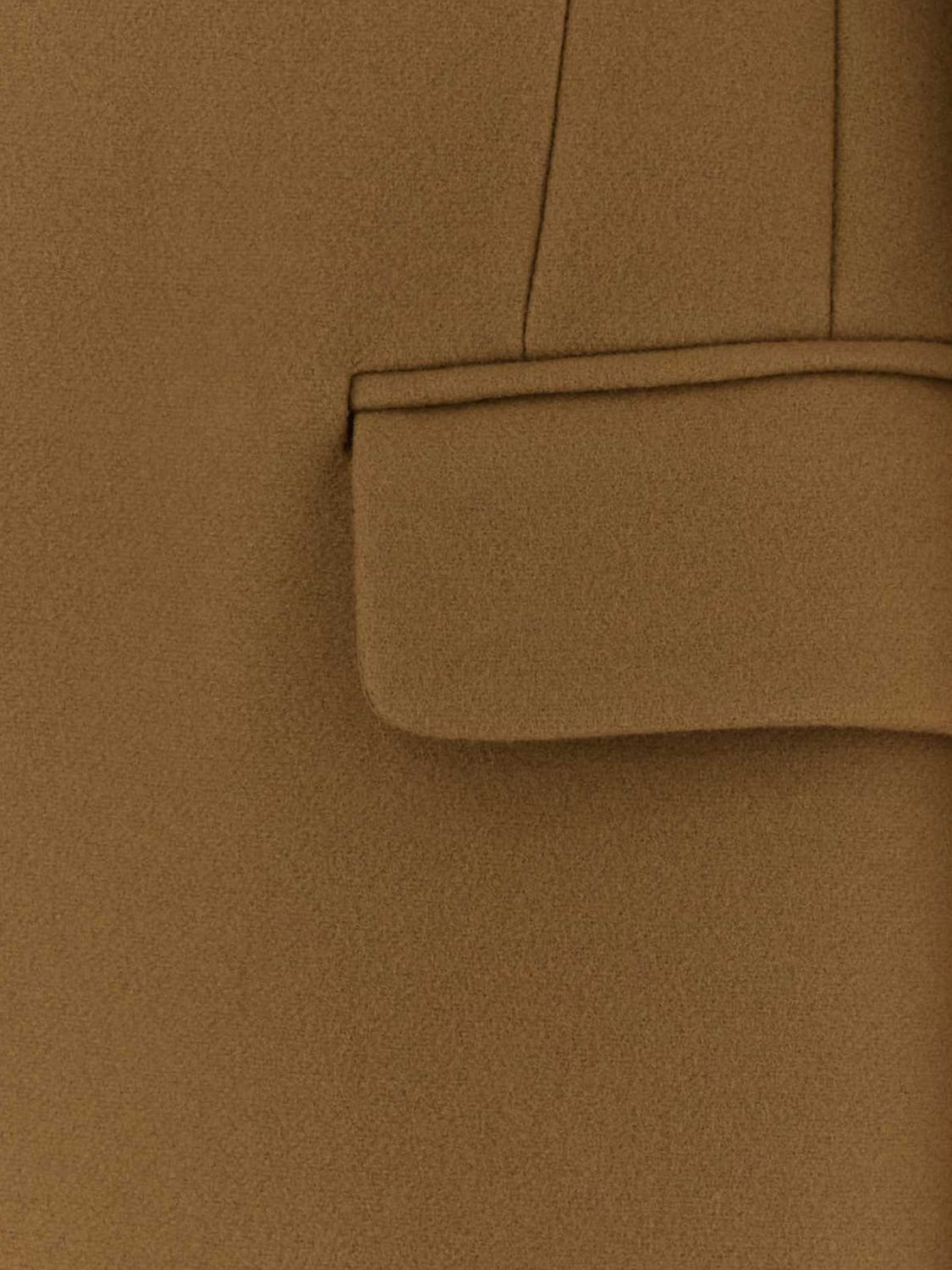 BALENCIAGA ABRIGO: Abrigo de botonadura sencilla Balenciaga en lana y cachemir con hombreras, Camello - Img 4